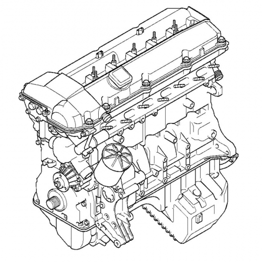 Двигатель контрактный Bmw 2,5L M52B25-256S3 VANOS