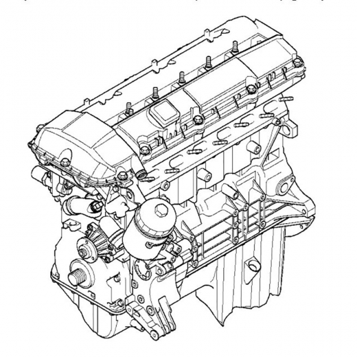 Двигатель контрактный Bmw 2,0L M52B20-206S4 VANOS
