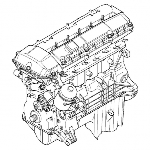 Двигатель контрактный BMW 2,2L M54B22-226S1 2WD