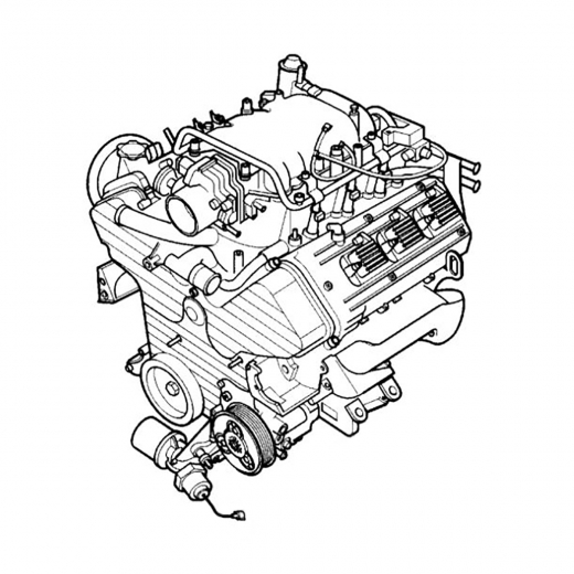 Двигатель контрактный Opel, Isuzu 3,2L 6VD1 DOHC катушечный