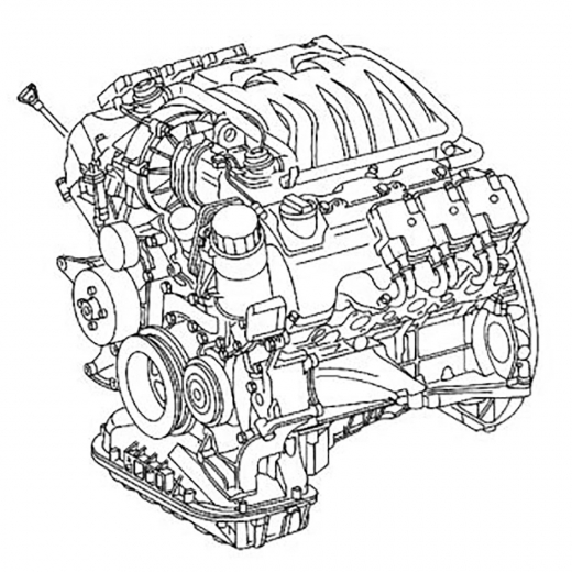 Двигатель контрактный Mercedes-Benz 2,4L 112.910