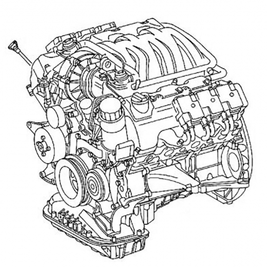 Двигатель контрактный Mercedes-Benz 2,4L 112.911