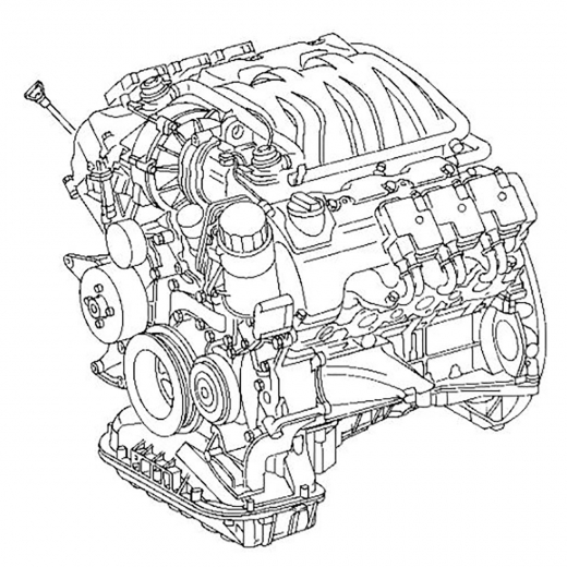 Двигатель контрактный Mercedes-Benz 3,7L 112.972
