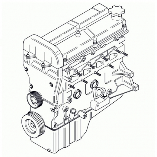 Двигатель контрактный Ford 2,0L EDD ZETEC-E