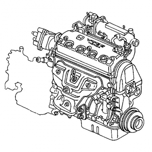Двигатель контрактный Honda 1,5L D15B VTEC-E '91-'96
