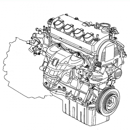 Двигатель контрактный Honda 1,5L D15B VTEC '00-'05 катушечный, 2WD