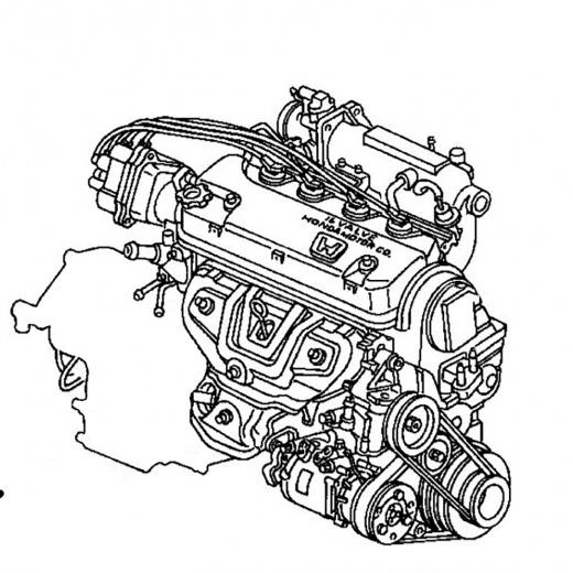 Двигатель контрактный Honda 1,6L ZC '87-'96