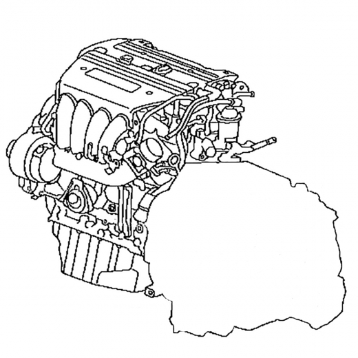 Двигатель контрактный Honda 2,4L K24A i-VTEC, EGR