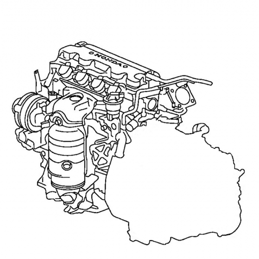 Двигатель контрактный Honda CR-V/ Stream/ Crossroad 2,0L R20A i-VTEC