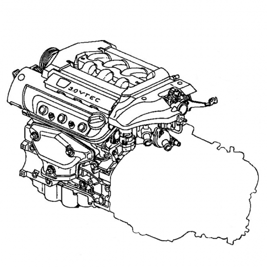 Двигатель контрактный Honda 3,0L J30A VTEC '97-'99, трамблерный