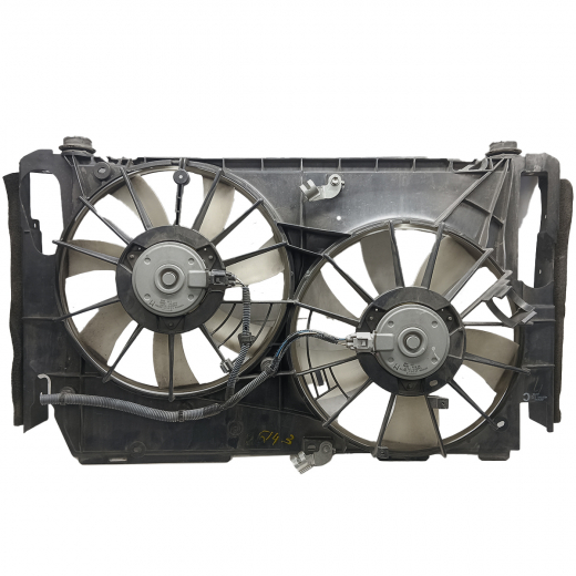 Вентилятор радиатора Toyota Rav4 '05-'16/ Vanguard '07-'13 (2AZ-FE, 1AZ-FE, 3ZR-FAE, 3ZR-FE) цельный 2 вентилятора контрактный