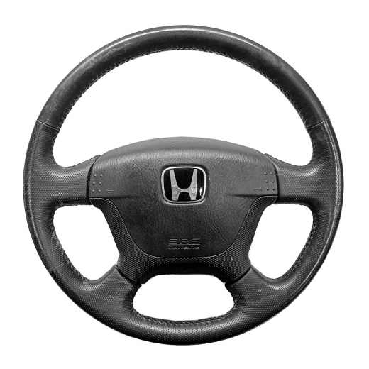 Руль Honda Stream '00-'06 Airbag (4 луча, кожа) Контрактный