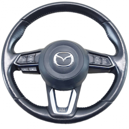 Руль Mazda CX-5 '17-'24 Airbag (3 луча, кожа, кнопки) Контрактный