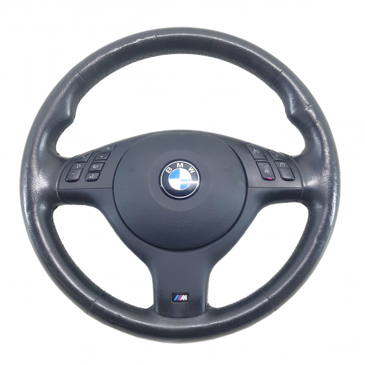 Руль BMW 3 Series '98-'06 Airbag (3 луча, кожа, кнопки) Контрактный