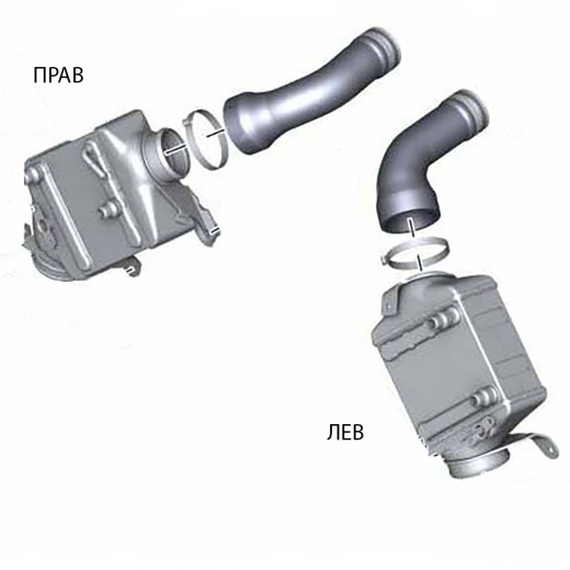 Интеркулер BMW X5 '07-'13/ X5 '13-'18/ X6 '08-'14/ X6 '14-'25/ 5 Series '09-'17/ 6 Series '11-'18/ 7 Series '08-'15 (N63B44A) правый Контрактный
