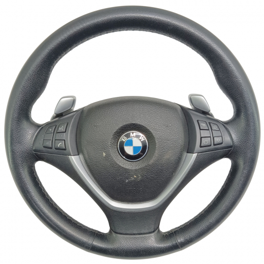 Руль BMW X6 '08-'14 Airbag (3 луча, кожа, кнопки) Контрактный