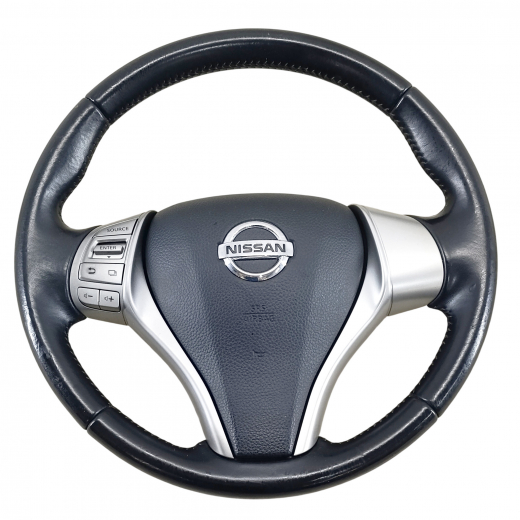 Руль Nissan Qashqai '13-'17 Airbag (3 луча, кожа, кнопки) Контрактный 