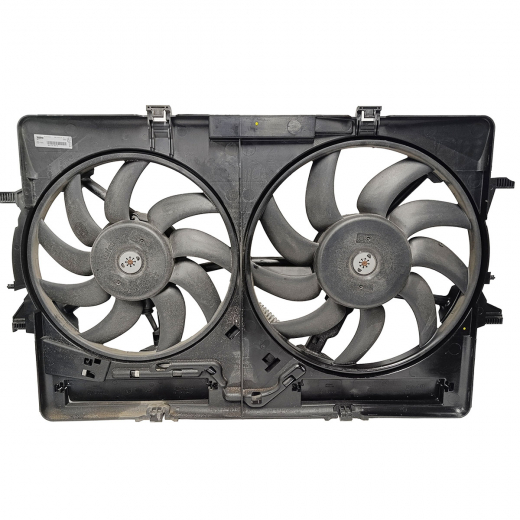 Вентилятор радиатора Audi Q5 '08-'17/ A4 '07-'15/ A5 '07-'16/ A4 Allroad '09-'16 (CDNC) цельный 2 вентилятора контрактный