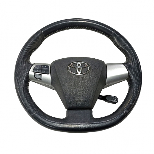 Руль Toyota Corolla '06-'13/ Auris '06-'12 Airbag (3 луча, кожа, кнопки) Контрактный