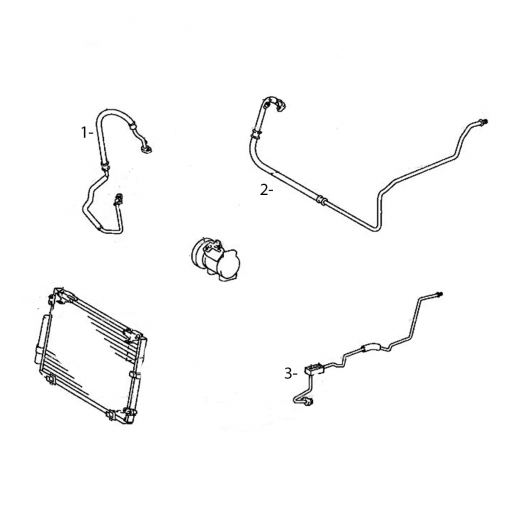 Трубки/ шланги кондиционера (комплект) Toyota Opa '00-'01 (1ZZ-FE) Контрактный