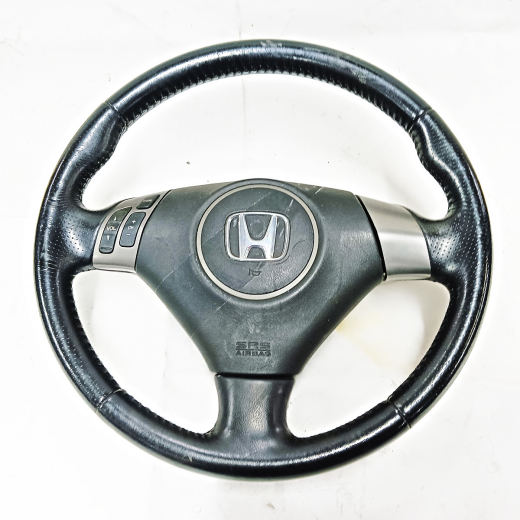 Руль Honda Accord '02-'08 Airbag (3 луча, кожа, кнопки аудио) Контрактный
