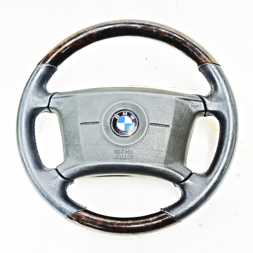 Руль BMW 3 Series '98-'06 Airbag (4 луча, кожа, под дерево) Контрактный