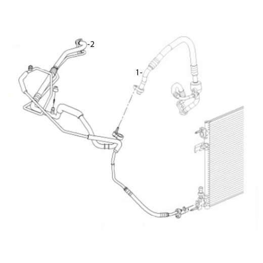 Трубки/ шланги кондиционера (комплект) Opel Astra J '09-'15 A14NET, A16LET Контрактный