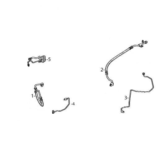 Трубки/ шланги кондиционера (комплект) Honda Civic '00-'05 (D15B Coil, D15B VTEC Coil, D17A) Контрактный