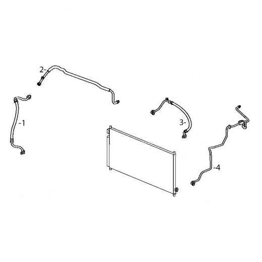 Трубки/ шланги кондиционера (комплект) Honda Airwave '05-'10 (L15A VTEC) Контрактный
