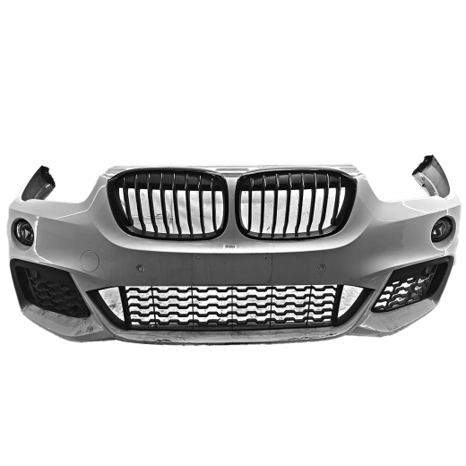 Бампер передний BMW X1 '15-'19 в сборе с решеткой контрактный 