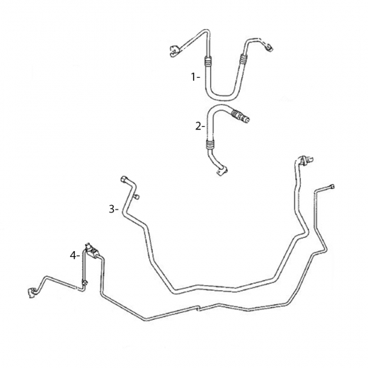 Трубки/ шланги кондиционера (комплект) Toyota Harrier '97-'03 (5S-FE) Контрактный
