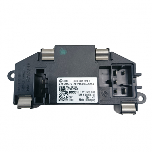 Резистор/ реостат печки Volkswagen Golf VI '08-'12/ Jetta '10-'19/ Passat '10-'15/ Scirocco '08-'15/ Sharan '10-'26/ Tiguan '08-'17/ Beetle '11-'26/ Passat Сс '08-'11/ Passat Сс '11-'16/ Skoda Octavia '04-'08/ Octavia '08-'13/ Superb '08-'15/ Audi A3 '03-'12/ Q3 '11-'19 Контрактный