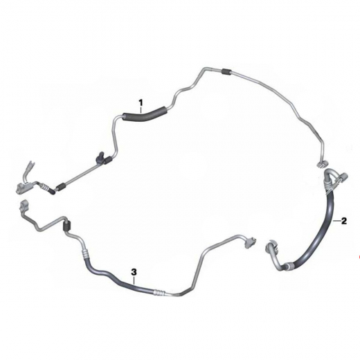 Трубки/ шланги кондиционера (комплект) BMW X1 '09-'15 (N20B20B) Контрактный