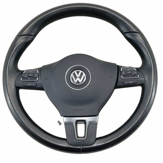Руль Volkswagen Passat '10-'15 Airbag (3 луча, кожа, кнопки) Контрактный