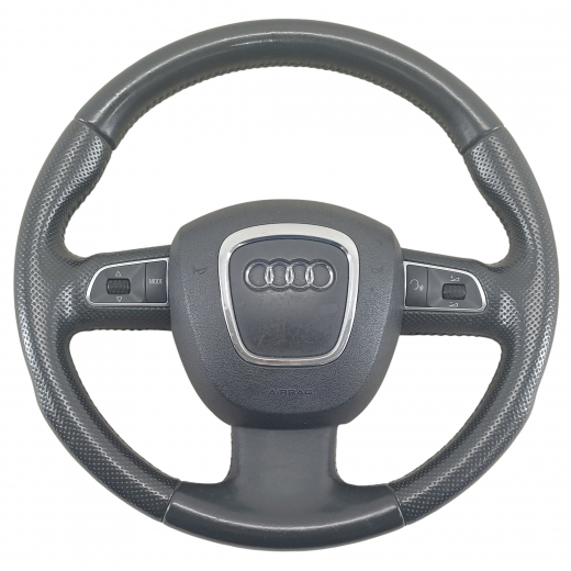 Руль Audi Q7 '06-'15 Airbag (3 луча, кожа, кнопки) Контрактный