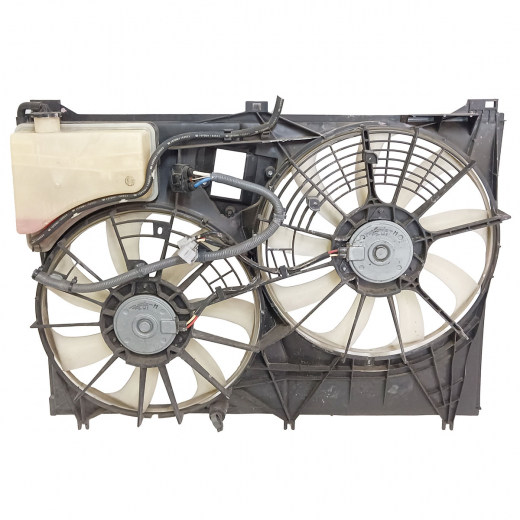 Вентилятор радиатора Toyota Highlander '13-'20 (2GR-FE, 2GR-FKS) цельный 2 вентилятора контрактный