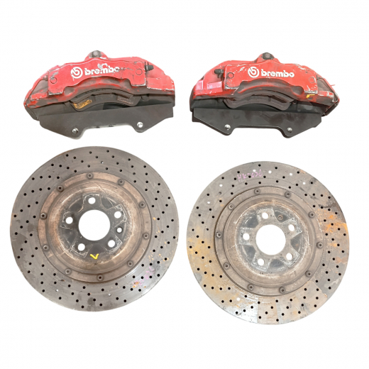 Суппорт тормозной Audi A6 '10-'18/ A7 '10-'18/ A6 Allroad '12-'19 передний левый+правый BREMBO, комплект с дисками (под диск 380 *28) контрактный