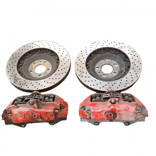 Суппорт тормозной Audi A6 '10-'18/ A7 '10-'18/ A6 Allroad '12-'19 передний левый+правый BREMBO, комплект с дисками (под диск 380 *28) контрактный