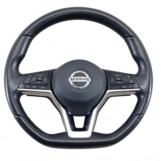 Руль Nissan Qashqai '17-'21 Airbag (3 луча, кожа, кнопки) Контрактный 