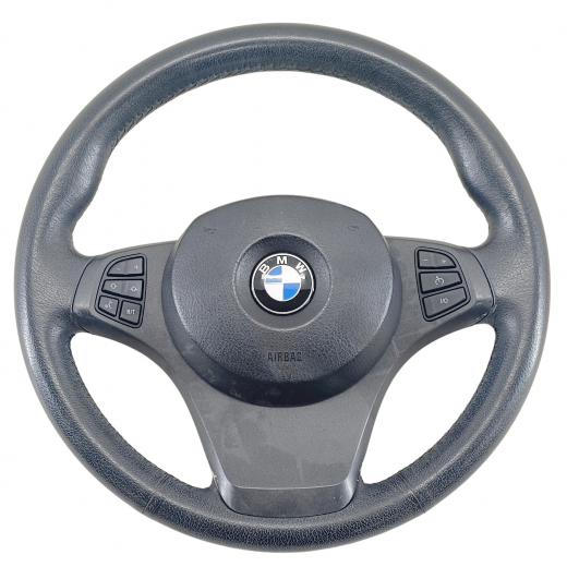 Руль BMW X5 '00-'06/ X3 '03-'10 Airbag (3 луча, кожа, кнопки) Контрактный