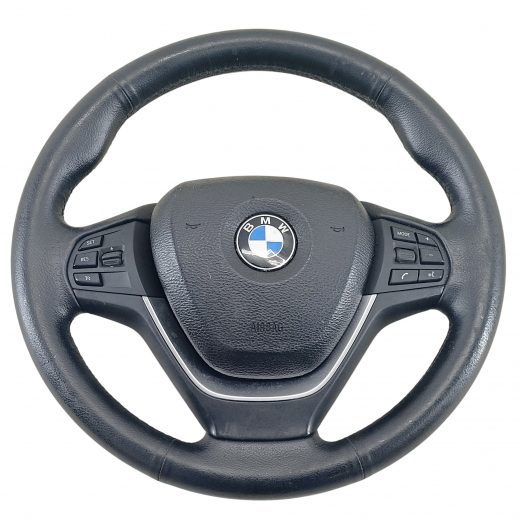 Руль BMW X3 '10-'17/ X4 '14-'18 Airbag (3 луча, кожа, кнопки) Контрактный
