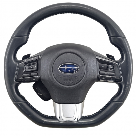 Руль Subaru Levorg '14-'20 Airbag (3 луча, кожа, кнопки кпп) Контрактный