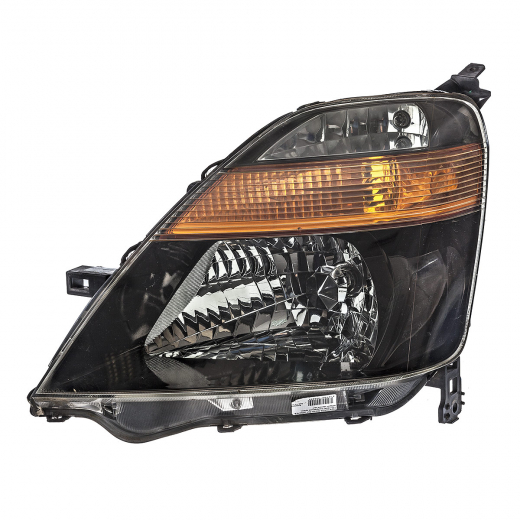 Фара Honda Stream '00-'03 левая черная, желтый повторитель (100-22360) контрактная