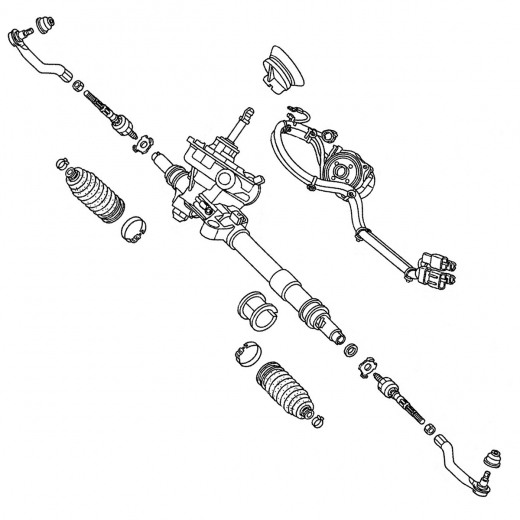 Рейка рулевая Honda Civic '05-'12 (FD1, FD2) электрическая контрактная правый руль 2WD