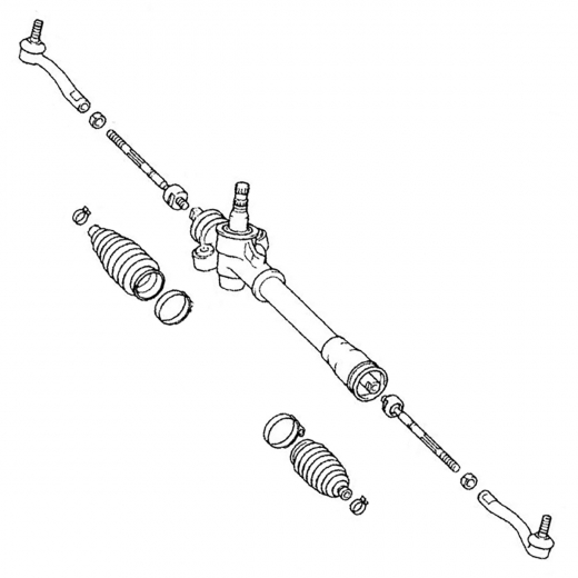 Рейка рулевая Toyota Vitz '02-'05 (SCP13) электрическая контрактная правый руль 2WD
