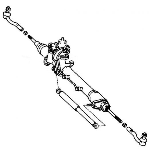 Рейка рулевая Toyota Crown Majesta '91-'95 (JZS149, UZS141, JZS147) контрактная правый руль 2WD