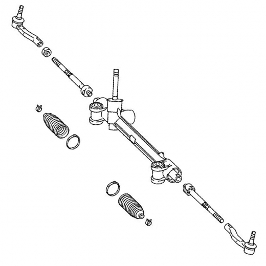 Рейка рулевая Toyota Vitz '05-'10/ Ist '07-'16/ Belta '05-'12 контрактный правый руль 2WD