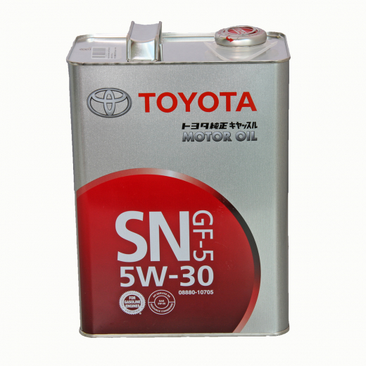 Масло моторное синтетическое 5W30 Toyota SN/CF,08880-13705 ,08880-10705 4л.