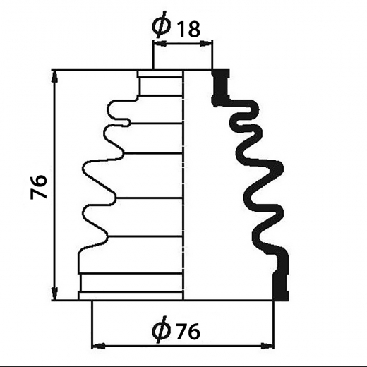 Пыльник шруса приводного вала внутренний Rezinotehnika 2108-2215068-П полиуретан