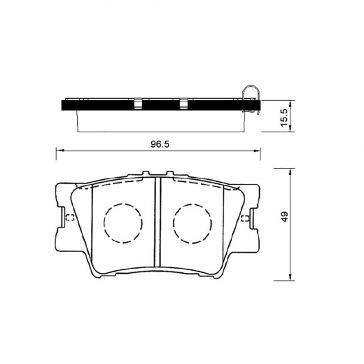 Колодки тормозные задние контрактные PF-1522 дисковые